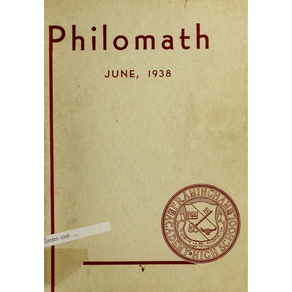 (Custom Reprint) Yearbook: 1938 Framingham North High School - Archon Yearbook (Framingham, MA)