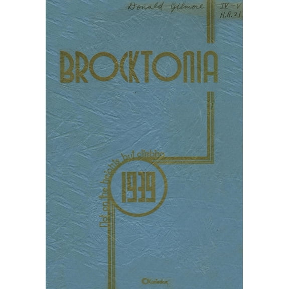 (Custom Reprint) Yearbook: 1939 Brockton High School - Brocktonia Yearbook (Brockton, MA)