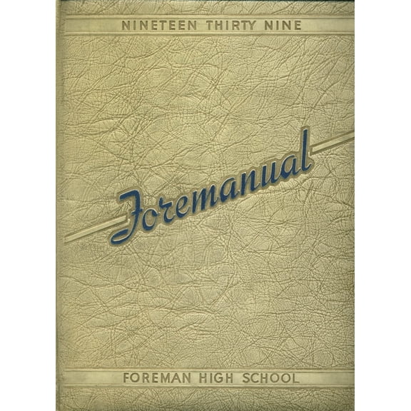 (Custom Reprint) Yearbook: 1939 Foreman High School - Foremanual Yearbook (Chicago, IL)
