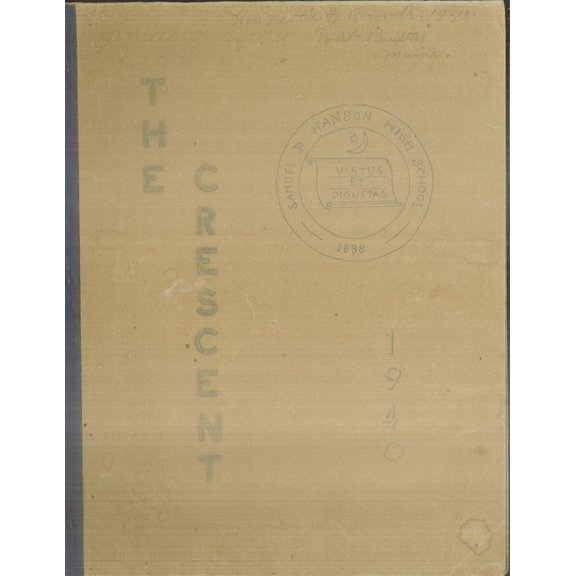 (Custom Reprint) Yearbook: 1940 Samuel D Hanson School - Crescent Yearbook (Buxton, ME)