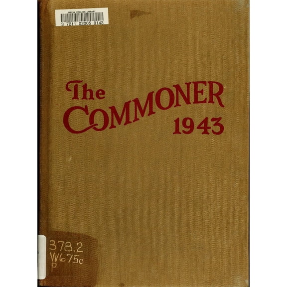 (Custom Reprint) Yearbook: 1943 Bryan College - Commoner Yearbook (Dayton, TN)