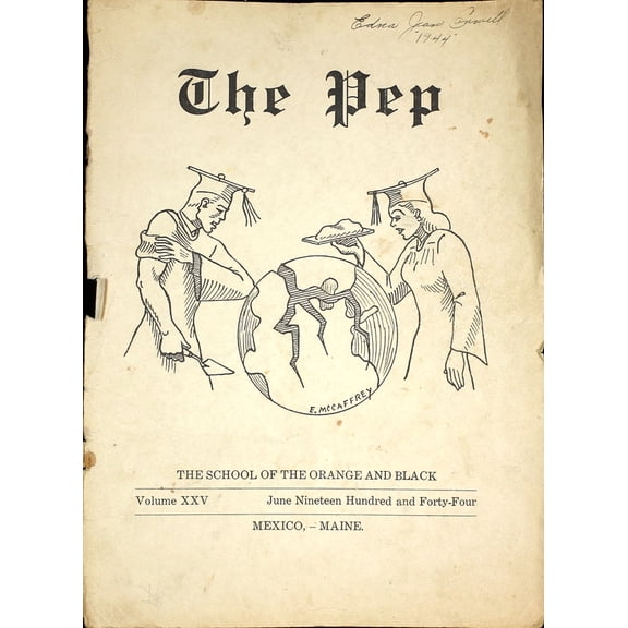 (Custom Reprint) Yearbook: 1944 Mexico High School - Pep Yearbook (Mexico, ME)