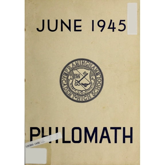 (Custom Reprint) Yearbook: 1945 Framingham High School - Philomath Yearbook (Framingham, MA)