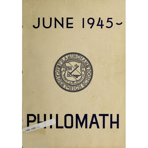 (Custom Reprint) Yearbook: 1945 Framingham North High School - Archon Yearbook (Framingham, MA)