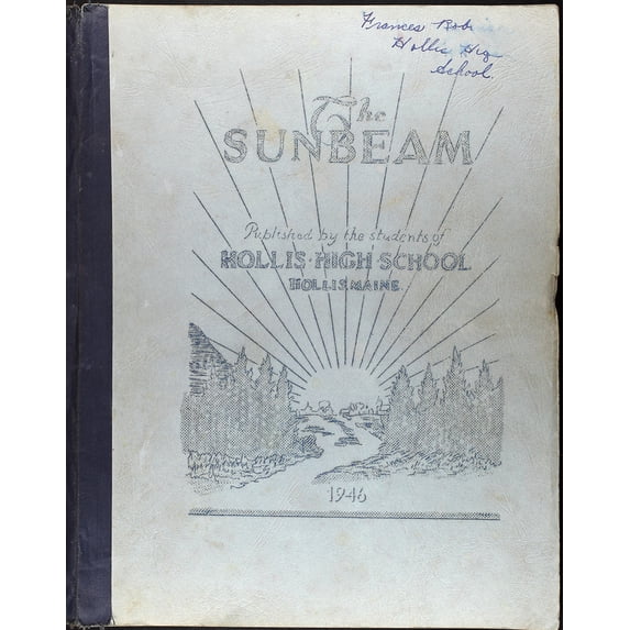 (Custom Reprint) Yearbook: 1946 Hollis High School - Sunbeam Yearbook (Hollis, ME)