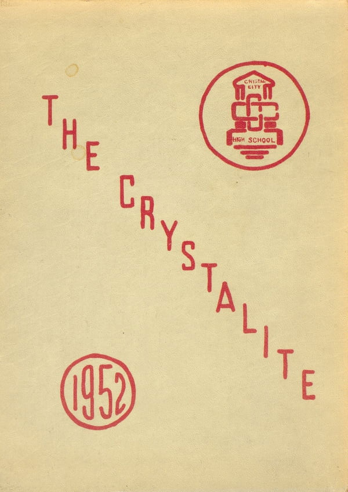 (Custom Reprint) Yearbook 1952 Crystal City High School Crystalite