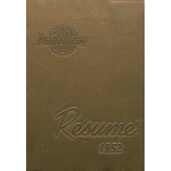 (Custom Reprint) Yearbook: 1952 Springfield High School - Resume Yearbook (Springfield, MO)