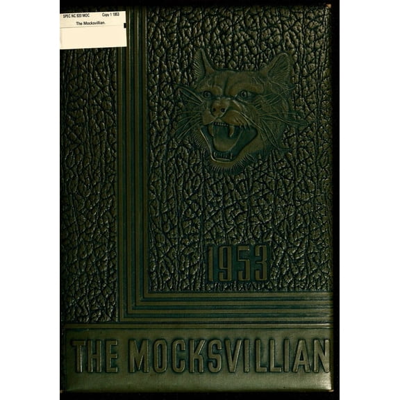 (Custom Reprint) Yearbook: 1953 Mocksville High School - Mocksvillian Yearbook (Mocksville, NC)