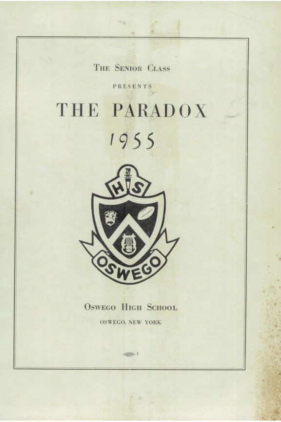 (Custom Reprint) Yearbook: 1955 Oswego High School - Paradox Yearbook (Oswego, NY)