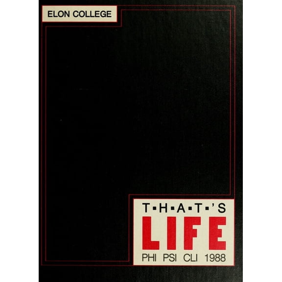 (Custom Reprint) Yearbook: 1988 Elon University - Phi Psi Cli Yearbook (Elon, NC)