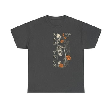 Custom Retro RAD Tech Skeleton Xray Technologist T - Shirt