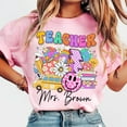 thumbnail image 1 of Custom Retro Teacher Name T-Shirt, Back to School Teacher Gift, First Day of School Shirt, Personalized Teacher Appreciation Tee, 1 of 5