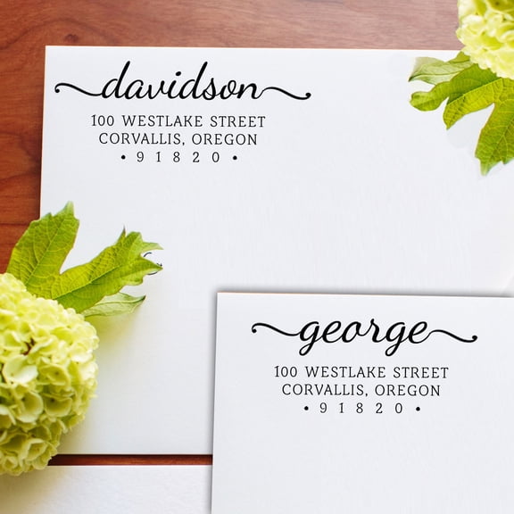 Custom Return Address Stamp Personalized Family Address Rubber Ink Stamper Engagement Gift