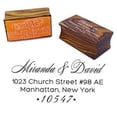 thumbnail image 1 of Custom Return Address Stamp Personalized Wood Mounted Rubber Stamp Engagement Gift, 1 of 3