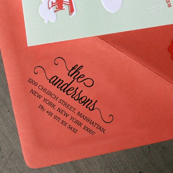 Custom Return Address Stamp Self Inking Invitation Personalized Family Address Rubber Stamp Gifts