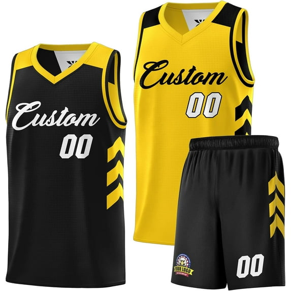 Custom Reversible Basketball Jersey 90s Hip Hop Sports Shirts Printed Name Number for Men/Youth