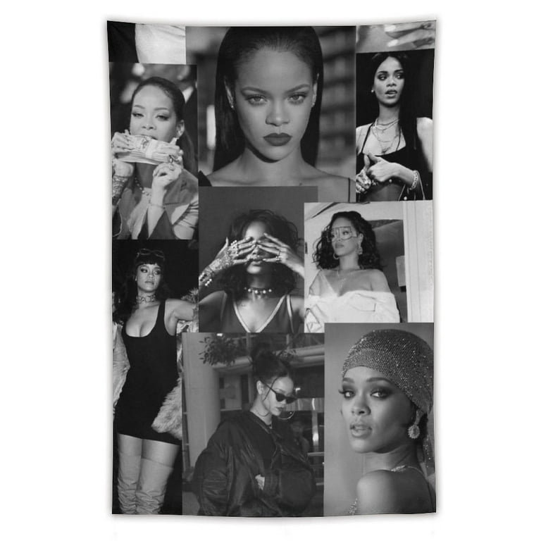 Custom Rihanna Tapestry wall hanging poster hanging painting background cloth wall cloth wall decoration easy to install easy to clean multifunctional soft suitable for bedroom living 40 x60 Walmart.c...