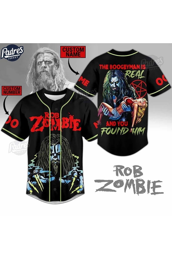 Custom Rob Zombie Singer Baseball Jersey