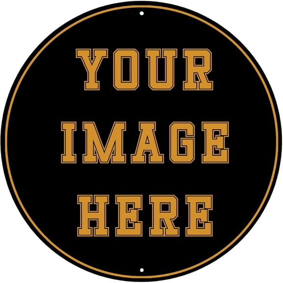 Custom Round Metal Sign, Personalized Indoor Outdoor Sign with Text, Logo or Image for Business, Office or Home Dcor