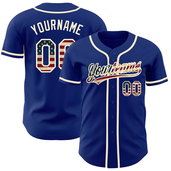 Custom Royal USA Cream Authentic Baseball Jersey - Hot Sale 2026