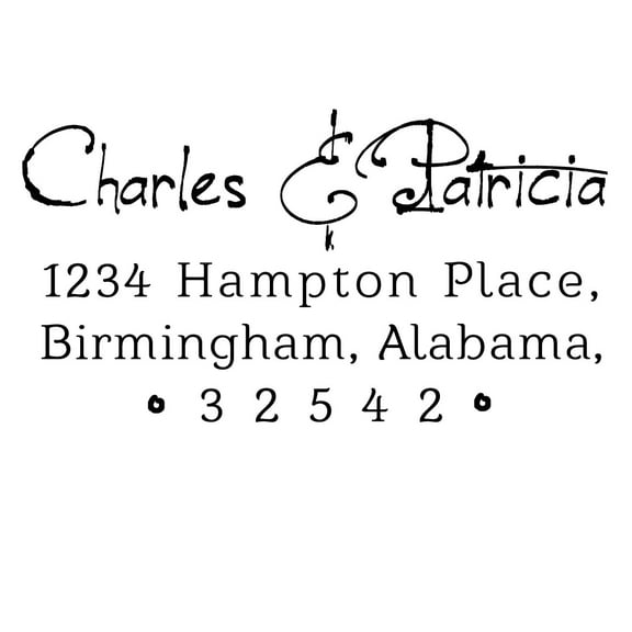 Custom Rubber Stamp Hand Writing Return Address Stamper Self Inking Personalized Invitation Label