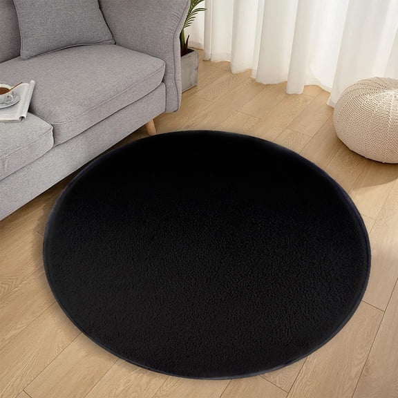 Custom Rug Personalized Area Carpet with Logo Image Text Photo, Customize Round Bath Mat Non-Slip Shower Carpet for Bathroom Customized Rugs Gift for Father Mother Friends, PureBlack