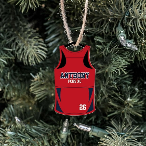 Custom Runner Ornament 2025 Track and Field Ornament Custom Marathon Ornament Running Christmas Ornament Gift for Runner Running Man Running Lovers Running Ornaments for Xmas (RN6) - 3182 (Red)