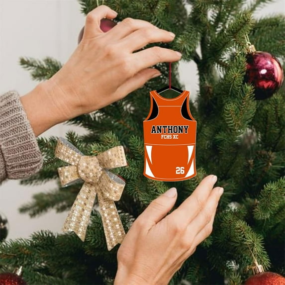 Custom Runner Ornament 2025 Track and Field Ornament Custom Marathon Ornament Running Christmas Ornament Gift for Runner Running Man Running Lovers Running Ornaments for Xmas (RN6) - 3182 (Orange)