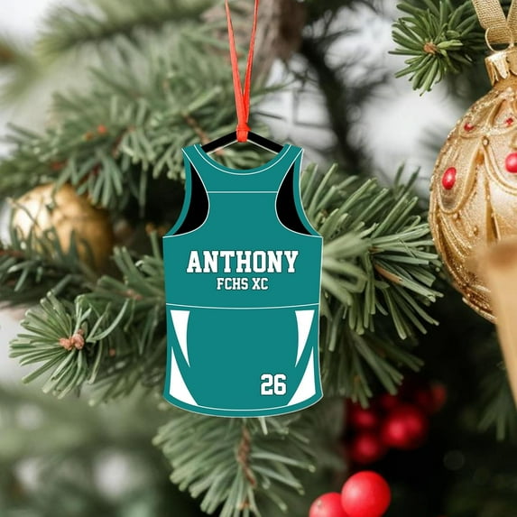 Custom Runner Ornament 2025 Track and Field Ornament Custom Marathon Ornament Running Christmas Ornament Gift for Runner Running Man Running Lovers Running Ornaments for Xmas (RN6) - 3182 (Cyan)
