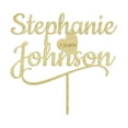 thumbnail image 1 of Custom Rustic Wedding Cake Topper, Wooden Engraved Date Cake Topper Cake Decoration 7"-8" Inches Wide, 1 of 3