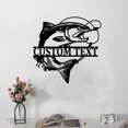 thumbnail image 1 of Custom Salmon Fish Metal Wall Art, Personalized Salmon Fish Name Sign Decoration For Room, Salmon Fishing Home Decor, 1 of 6