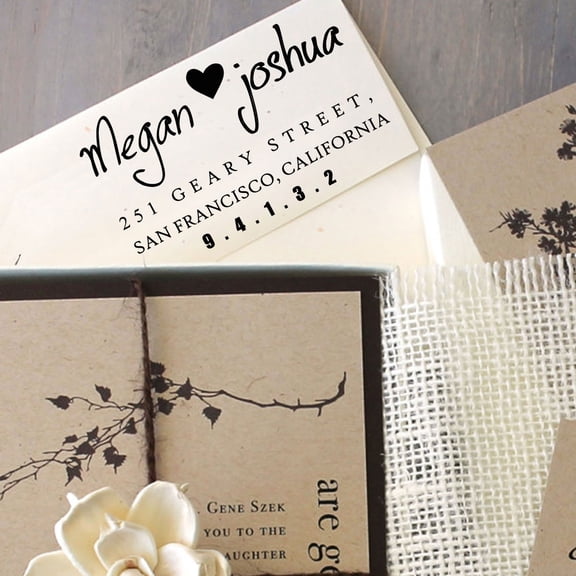 Custom Save The Date Rubber Stamp Self Inking Address Stamp Wedding Invitation Personalized Gifts RSVP