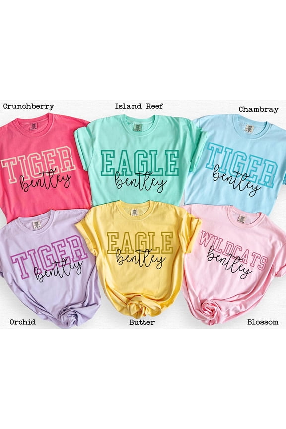 Custom School Mascot Shirt School Logo Tee Team Mascot Shirt Gift Custom Name Gifts For Ba