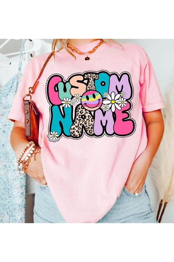 Custom School Name T-shirt, Custom Text T-shirt, Custom Name T-shirt.