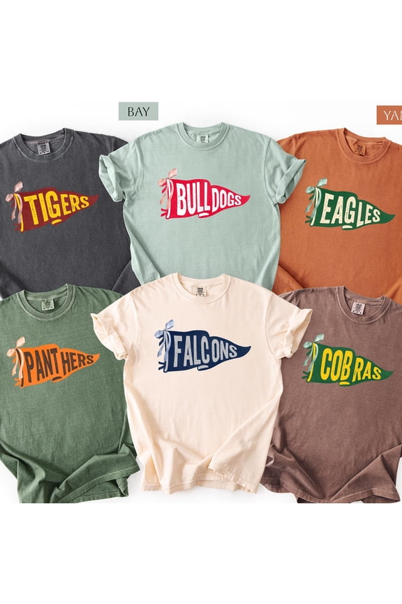 Custom School Spirit Shirts Retro Game Day TShirt School Mascot Shirt School Spirit Wear F
