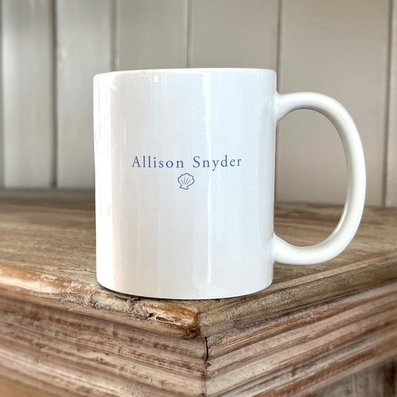 Custom Sea Shell Beach Name Mug Minimalistic Name Gift Personalized Summer Vacation Cup Br