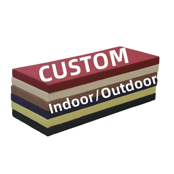 Custom Seat Cushion Indoor/Outdoor, Bay Window Bench Pads, Patio Garden Furniture Saggy Sofa Deep Seating Cushion Replacement