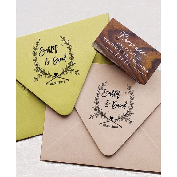 Custom Self Inking Save The Date Stamps Personalized Round Wedding Stamp Invitation Gift