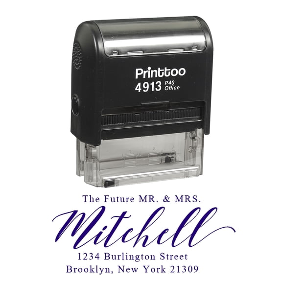 Custom Self Inking Signature Stamp Personalized Logo Stamper Proposal Gift Idea-WE