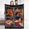 thumbnail image 1 of Custom Sherpa Fleece Blanket with Photos Text Soft Warm Fuzzy Custom Blanket Personalized Couples Gifts for Boyfriend Girlfriend Customized Picture Blanket Gifts for Birthday Anniversary Christmas, 1 of 6