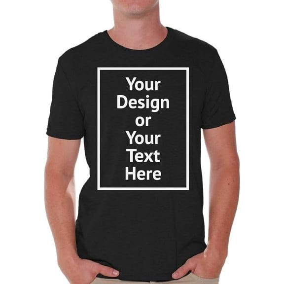 Custom Shirt Men Personalized Add Your Image T-Shirt Add Your Text Photo Front/Back Print