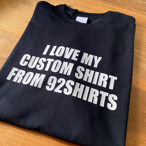 Custom Shirt Personalized Block Font Text TShirt Custom Cotton Tee