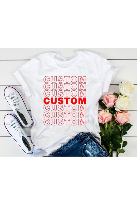 Custom Shirts Custom Red Text Custom TShirt Custom Shirt Custom To Shirts Customized Shirt