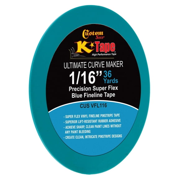 Custom Shop – 1/16” Precision Super Flex Blue Fineline Tape – Ultimate Curve Maker