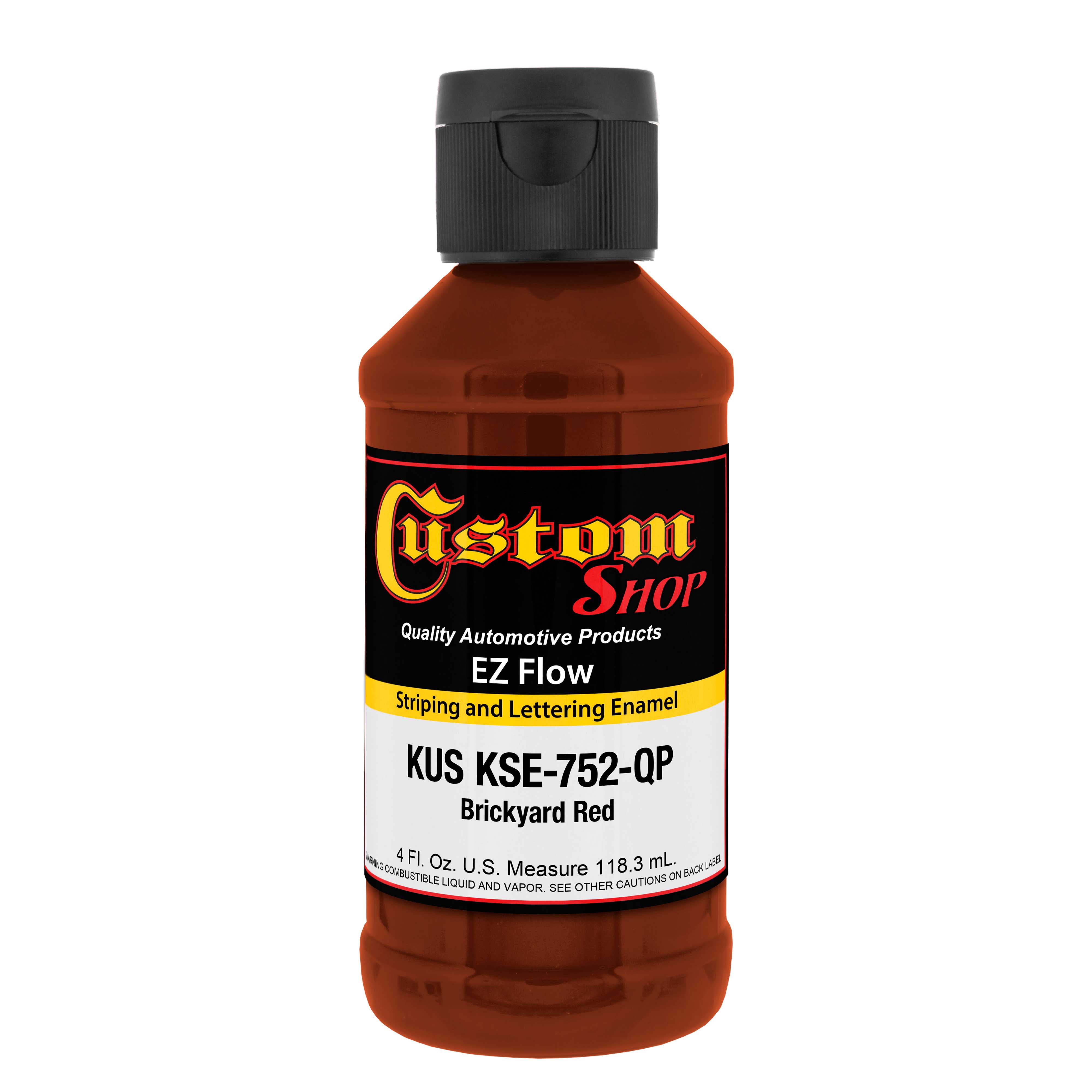 Custom Shop Brickyard Red - Ez-Flow Striping & Lettering Enamel, 1/4 Pint