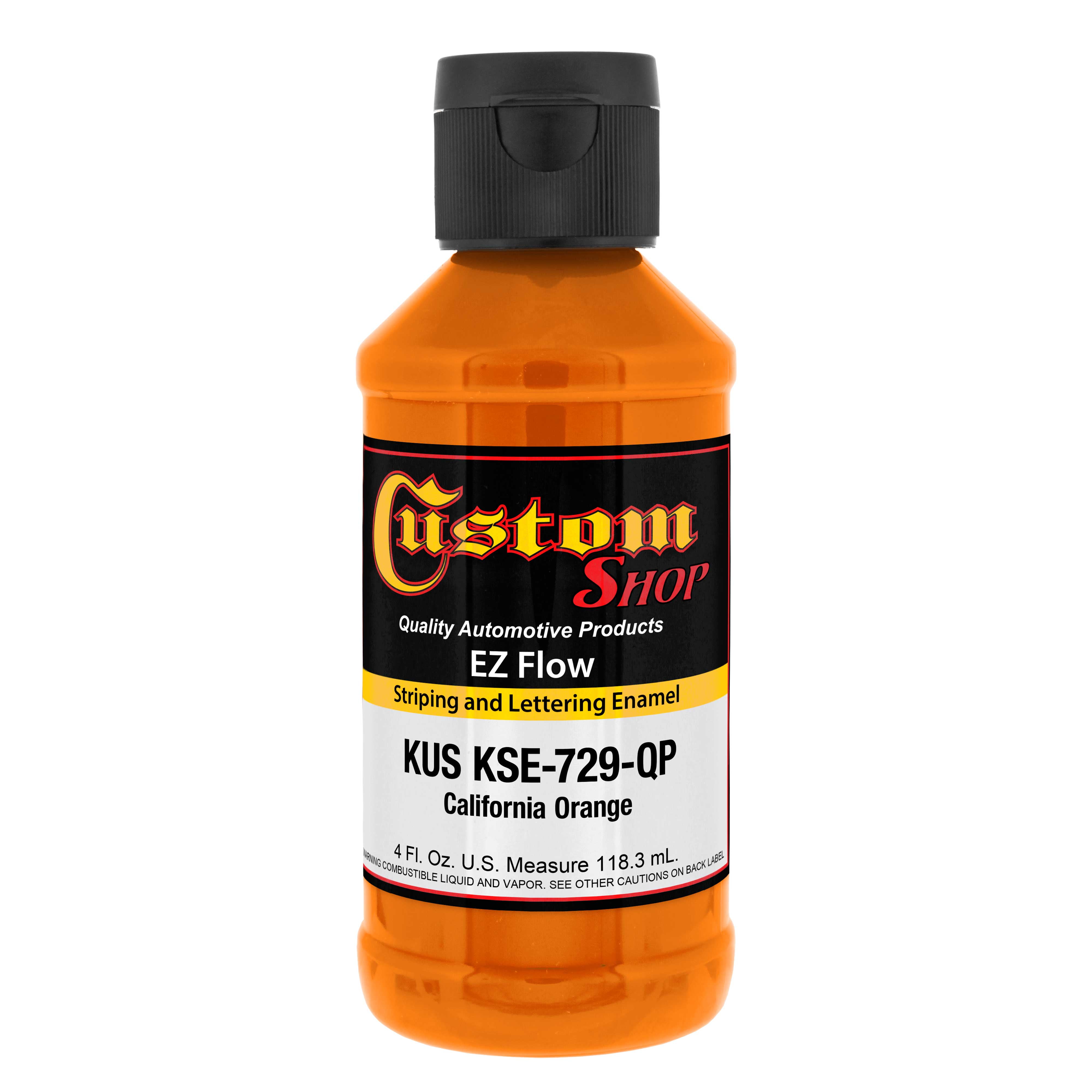 Custom Shop California Orange - Ez-Flow Striping & Lettering Enamel, 1/4 Pint