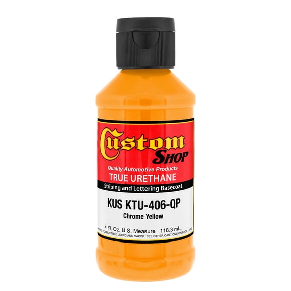 Custom Shop Chrome Yellow - True-U Pinstriping Urethane Basecoat Standard Colors, 1/4 Pint