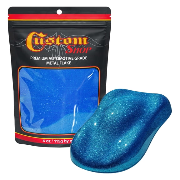 Custom Shop - Deep Marine Blue - 4-ounces of Large Metal Flake .025" 625 Micron Size - Automotive Grade Flake, UV, Fade & Solvent Resistant - Metallic Auto Paint Glitter