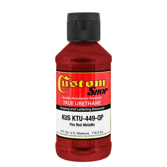 Custom Shop Fire Red Metallic - True-U Pinstriping Urethane Basecoat Metallic Colors, 1/4 Pint
