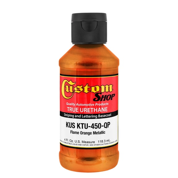 Custom Shop Flame Orange Metallic - True-U Pinstriping Urethane Basecoat Metallic Colors, 1/4 Pint